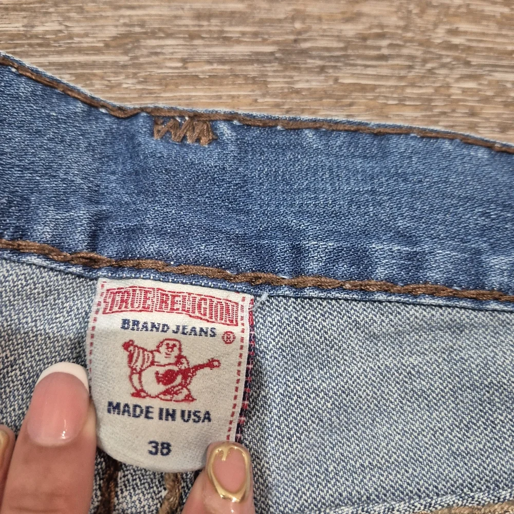 True Religion Light Blue Boyfriend Jeans